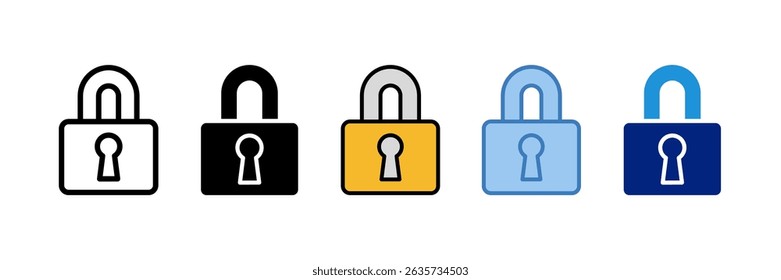 Bloquear Elemento De Ícone Para Design