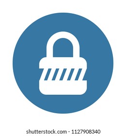 lock icon. Element of lock and keys icons for mobile concept and web apps. Badge style lock icon can be used for web and mobile apps on white background