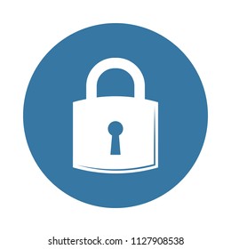 lock icon. Element of lock and keys icons for mobile concept and web apps. Badge style lock icon can be used for web and mobile apps on white background