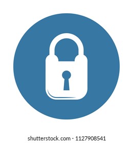 lock icon. Element of lock and keys icons for mobile concept and web apps. Badge style lock icon can be used for web and mobile apps on white background