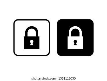 Lock icon. Encryption icon. Security symbol for web design
