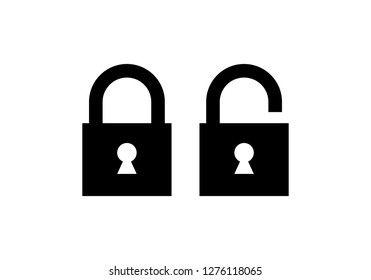 Lock icon. Encryption icon. Lock Icon in trendy flat style isolated on white background. Security symbol for web design. Unlock