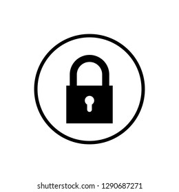 Lock icon. Encryption icon. Lock Icon in trendy flat style isolated on white background. Security symbol for web design