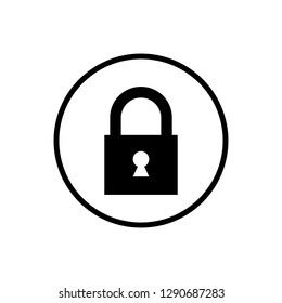 Lock icon. Encryption icon. Lock Icon in trendy flat style isolated on white background. Security symbol for web design