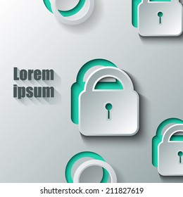 Lock icon. Eps10 Vector illustration