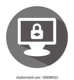 Lock  icon. Flat design.