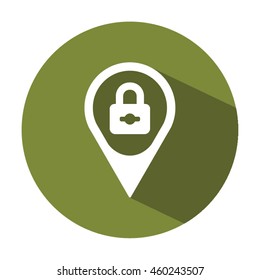 Lock  icon. Flat design.