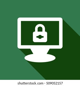 Lock  icon. Flat design.