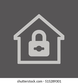 Lock icon.  Flat design.