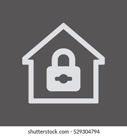 Lock icon.  Flat design.