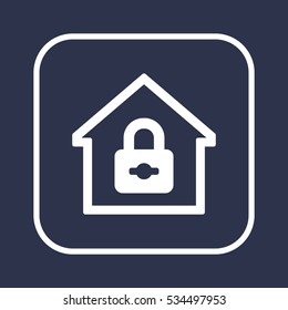 Lock icon.  Flat design.