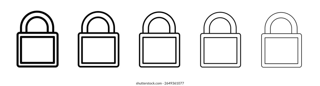 lock icon Flat design on isolated background