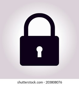 Lock icon.  Flat design style. Vector EPS10.