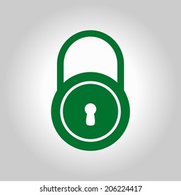Lock icon.  Flat design style. Vector EPS10.