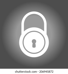 Lock icon.  Flat design style. Vector EPS10.