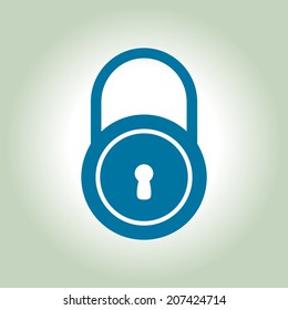 Lock icon.  Flat design style. Vector EPS10.