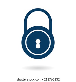 Lock icon.  Flat design style. Vector EPS10.