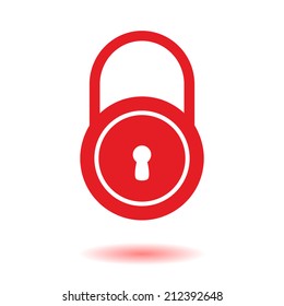 Lock icon.  Flat design style. Vector EPS10.