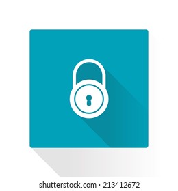 Lock icon.  Flat design style. Vector EPS10.