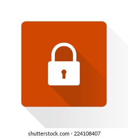 Lock icon.  Flat design style. Vector EPS10.