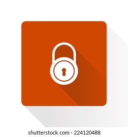Lock icon.  Flat design style. Vector EPS10.