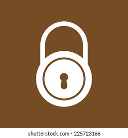 Lock icon.  Flat design style. Vector EPS10.