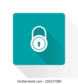 Lock icon.  Flat design style. Vector EPS10.