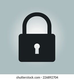 Lock icon.  Flat design style. Vector EPS10.