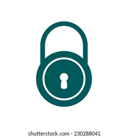 Lock icon.  Flat design style. Vector EPS10.