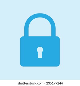 Lock icon.  Flat design style. Vector EPS10.
