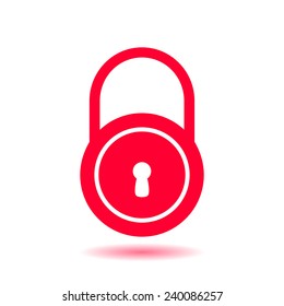Lock icon.  Flat design style. Vector EPS10.