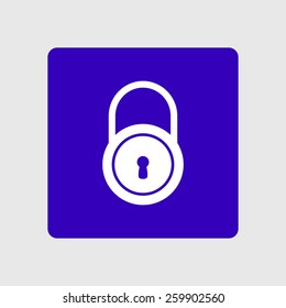 Lock icon.  Flat design style. Vector EPS10.