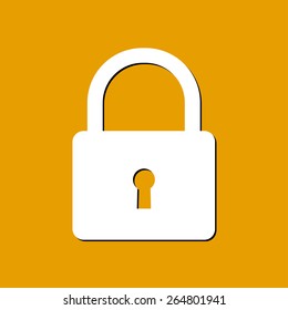 Lock icon.  Flat design style. Vector EPS10.