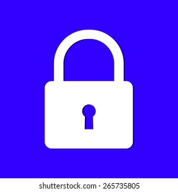 Lock icon.  Flat design style. Vector EPS10.