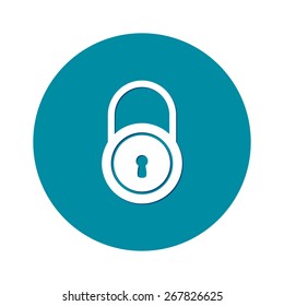 Lock icon.  Flat design style. Vector EPS10.