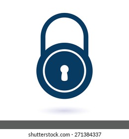 Lock icon.  Flat design style. Vector EPS10.