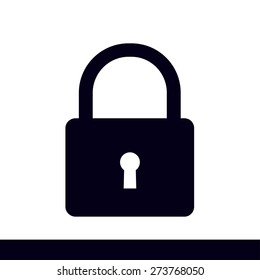 Lock icon.  Flat design style. Vector EPS10.