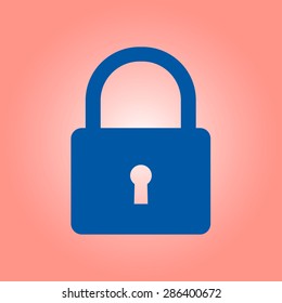 Lock icon.  Flat design style. Vector EPS10.