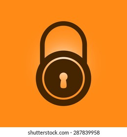 Lock icon.  Flat design style. Vector EPS10.
