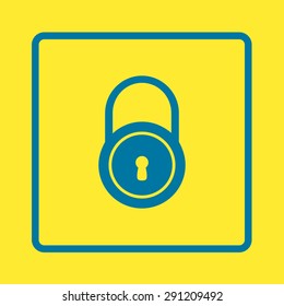 Lock icon.  Flat design style. Vector EPS10.