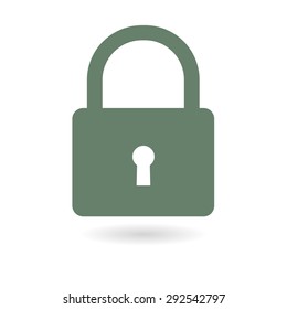 Lock icon.  Flat design style. Vector EPS10.