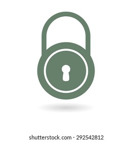 Lock icon.  Flat design style. Vector EPS10.