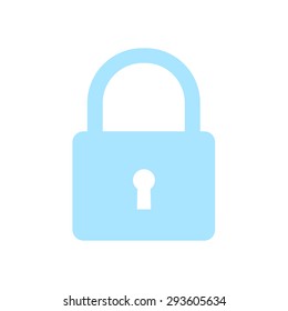 Lock icon.  Flat design style. Vector EPS10.