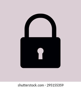 Lock icon.  Flat design style. Vector EPS10.