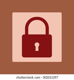 Lock icon.  Flat design style. Vector EPS10.
