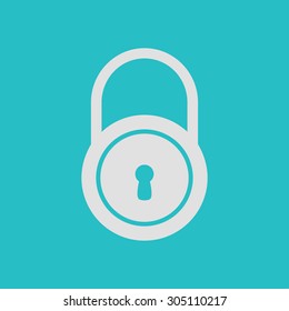 Lock icon. Flat design style. Vector EPS10.