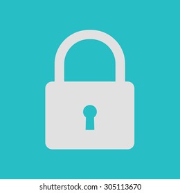 Lock icon.  Flat design style. Vector EPS10.