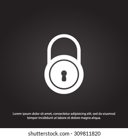 Lock icon.  Flat design style. Vector EPS10.