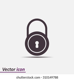 Lock icon.  Flat design style. Vector EPS10.