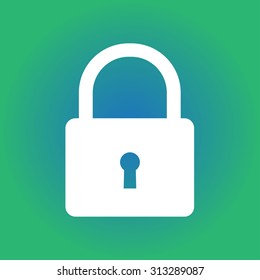 Lock icon.  Flat design style. Vector EPS10.